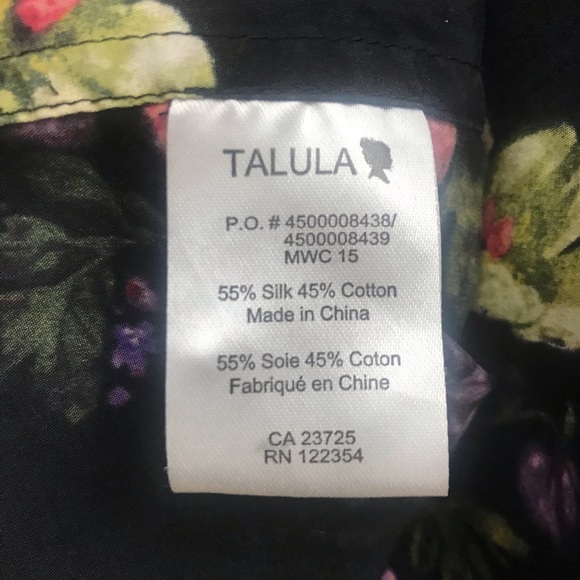 ARITZIA Talula Oversized Floral Shirt Silk Cotton - Picture 8 of 9